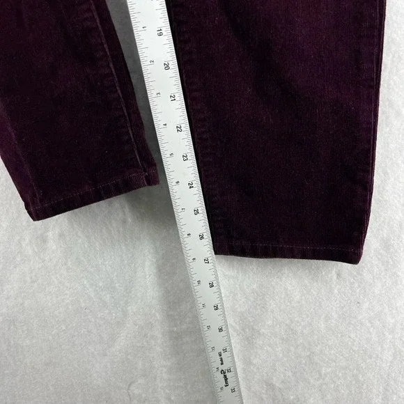 Banana Republic Corduroy Jeans Womens Sz 26P Purple Skinny Fit Low-Rise Stretch - Picture 5 of 12